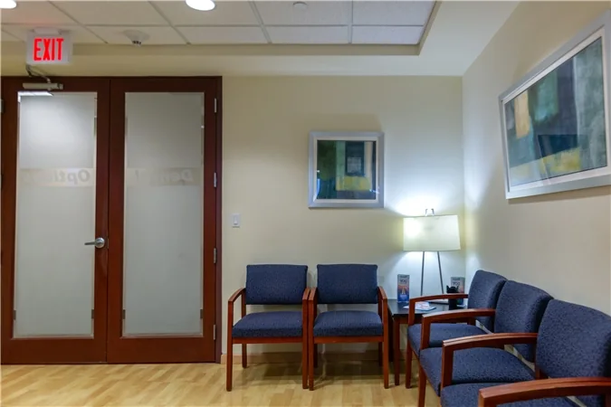 The waiting area at the Dental Options office in Aventura