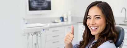 happy female dental patient